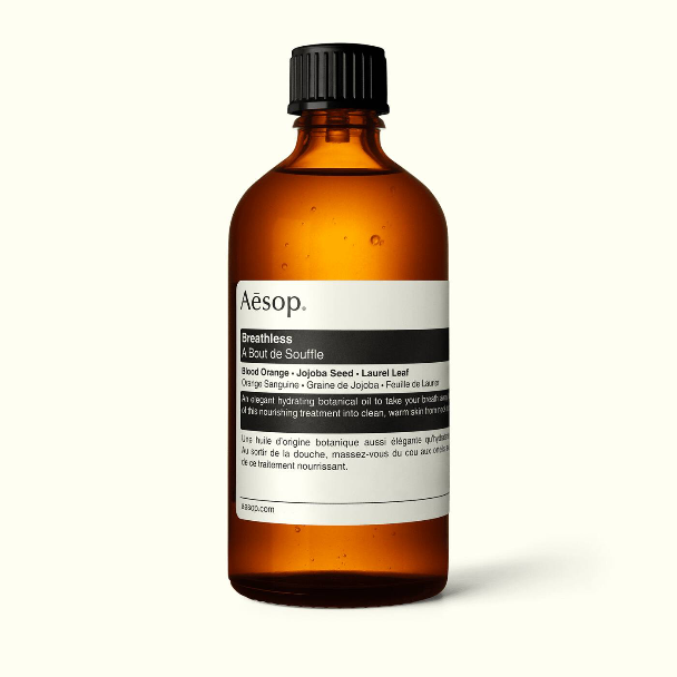 Aesop Breathless body oil bottle